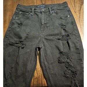 Aeropostale Ripped Jeans Womens 6R Mom Black Denim Pants 28